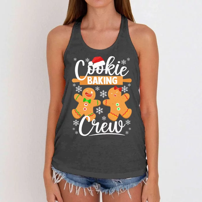 Cookie Baking Crew  Gingerbread Christmas Baking Women's Knotted Racerback Tank