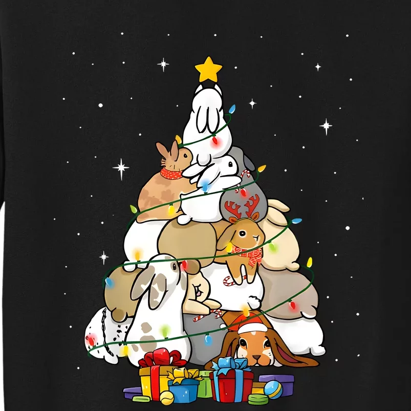 Cute Bunny Christmas Tree Tall Sweatshirt