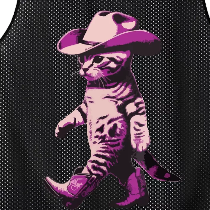 Cowgirl Boots Cat Mom Meowdy Cowgirl Pink Boots Mesh Reversible Basketball Jersey Tank