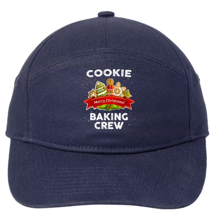 Cookie Baking Crew Christmas Family Gingerbread Team Gift 7-Panel Snapback Hat