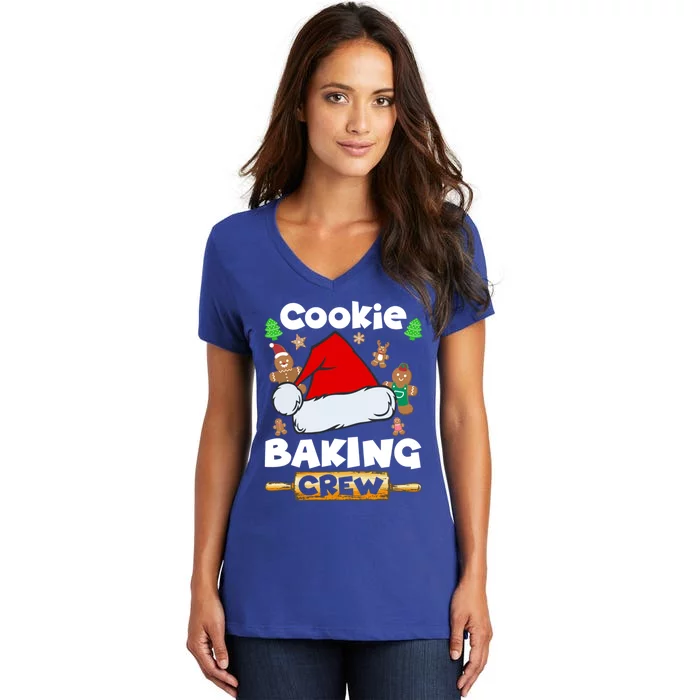 Cookie Baking Crew Christmas Funny Gift Meaningful Gift Women's V-Neck T-Shirt