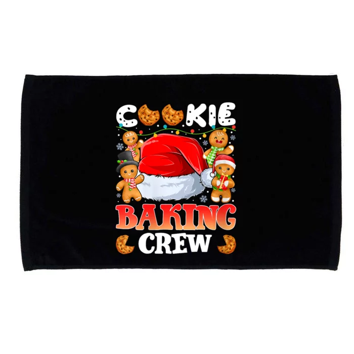 Cookie Baking Crew Christmas Santa Family Gingerbread Team Gift Microfiber Hand Towel