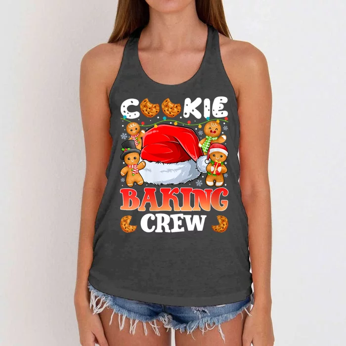 Cookie Baking Crew Christmas Santa Family Gingerbread Team Gift Women's Knotted Racerback Tank