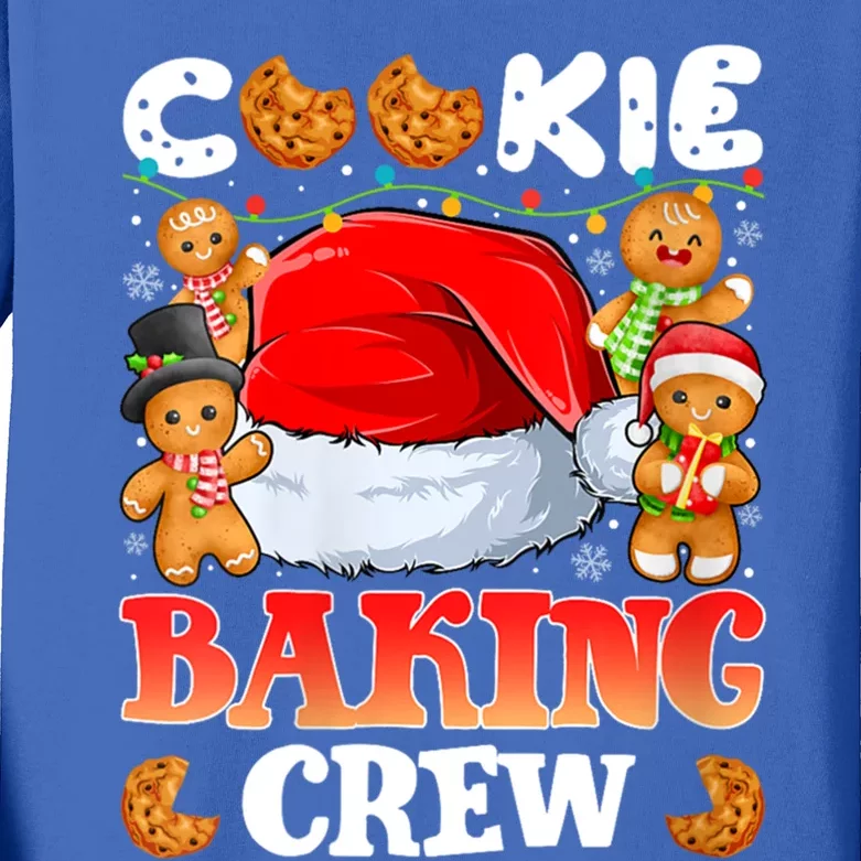 Cookie Baking Crew Christmas Santa Family Gingerbread Team Gift Kids Long Sleeve Shirt