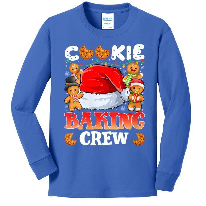 Cookie Baking Crew Christmas Santa Family Gingerbread Team Gift Kids Long Sleeve Shirt