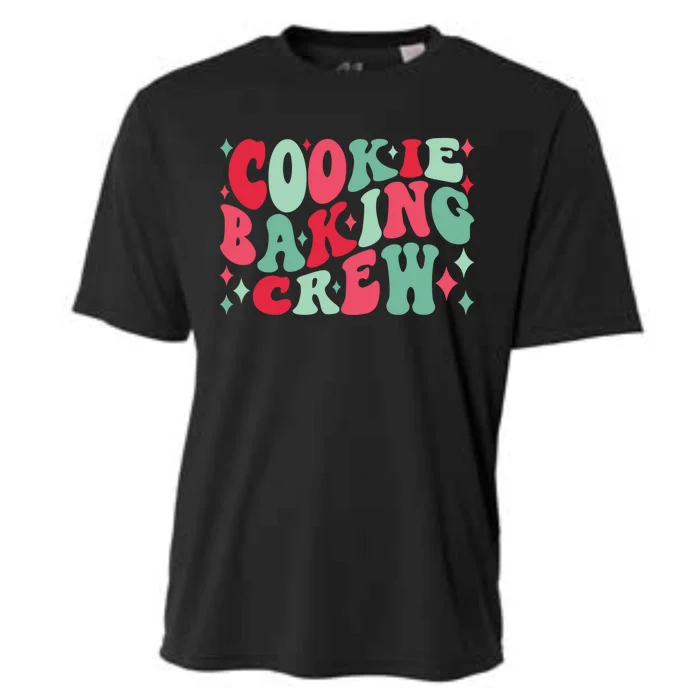 Cookie Baking Crew Christmas Santa Family Groovy Christmas Gift Cooling Performance Crew T-Shirt