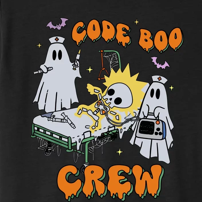 Code Boo Crew Funny Ghost Nurse Halloween Costume Nursing ChromaSoft Performance T-Shirt