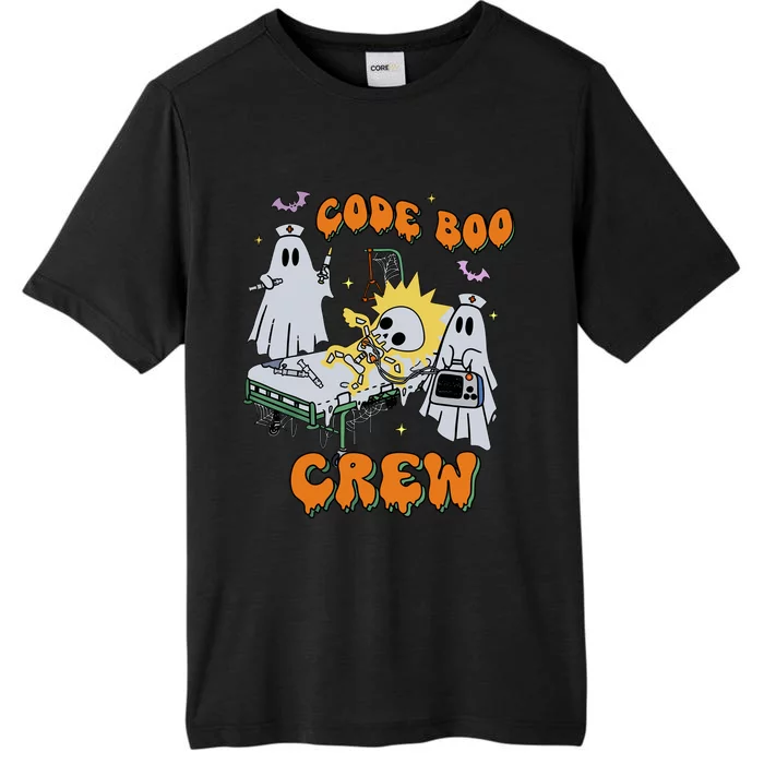 Code Boo Crew Funny Ghost Nurse Halloween Costume Nursing ChromaSoft Performance T-Shirt