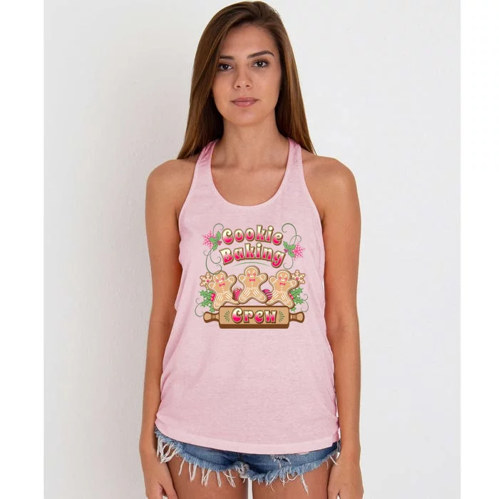 Cookie Baking Crew Holiday Design Great Gift Women's Knotted Racerback Tank