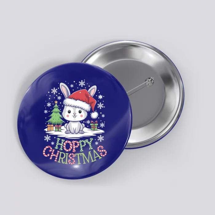 Cute Bunny Christmas Tree Hoppy Christmas Rabbit Xmas Lights Cool Gift Button