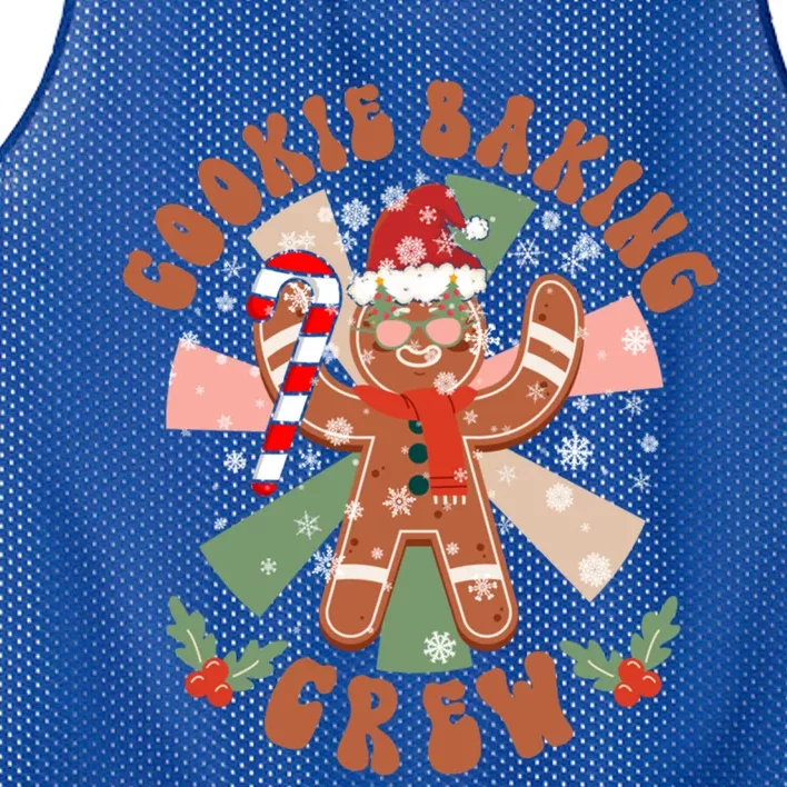 Cookie Baking Crew Groovy Retro Christmas Matching Family Gift Mesh Reversible Basketball Jersey Tank