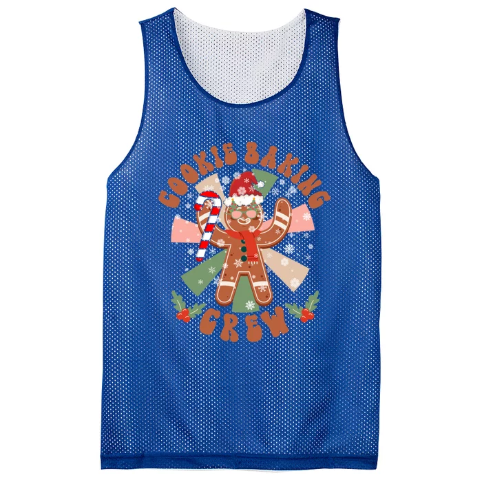 Cookie Baking Crew Groovy Retro Christmas Matching Family Gift Mesh Reversible Basketball Jersey Tank