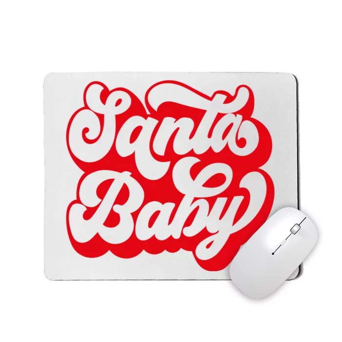 Christmas Santa baby super soft cozy warm sweatsuit Christmas baby girl Retro Santa Christmas outfit Santa baby retro Romper Mousepad