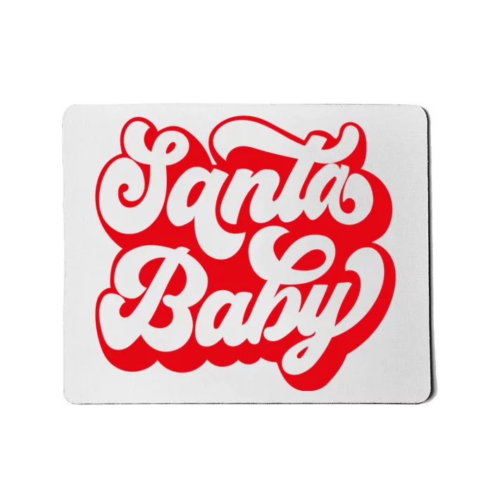 Christmas Santa baby super soft cozy warm sweatsuit Christmas baby girl Retro Santa Christmas outfit Santa baby retro Romper Mousepad