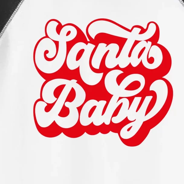 Christmas Santa baby super soft cozy warm sweatsuit Christmas baby girl Retro Santa Christmas outfit Santa baby retro Romper Toddler Fine Jersey T-Shirt