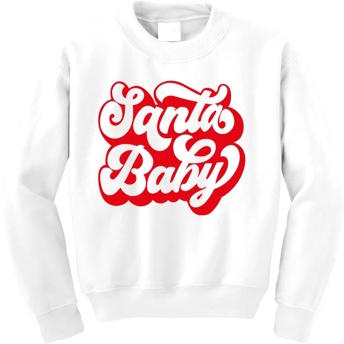 Christmas Santa baby super soft cozy warm sweatsuit Christmas baby girl Retro Santa Christmas outfit Santa baby retro Romper Kids Sweatshirt