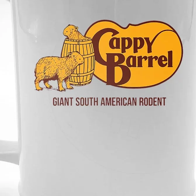 Cappy Barrel Capybara Campaign Store Logo Front & Back Beer Stein