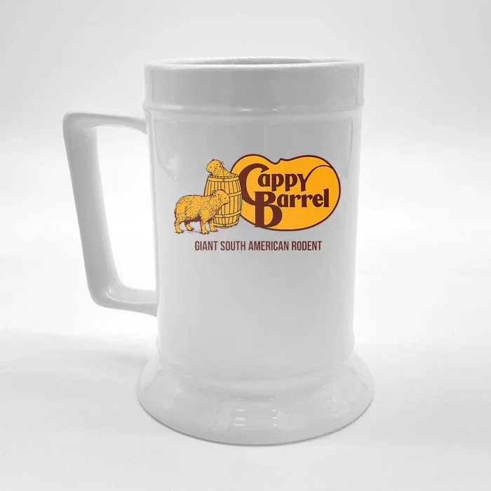 Cappy Barrel Capybara Campaign Store Logo Front & Back Beer Stein