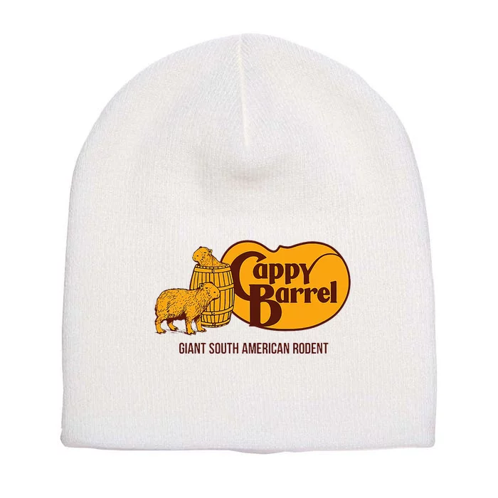 Cappy Barrel Capybara Campaign Store Logo Short Acrylic Beanie