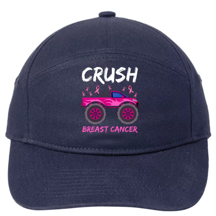 Crush Breast Cancer Awareness Monster Truck 7-Panel Snapback Hat