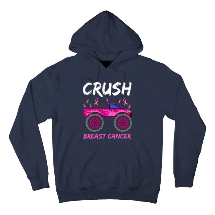 Crush Breast Cancer Awareness Monster Truck Tall Hoodie