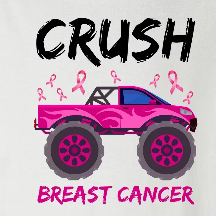 Crush Breast Cancer Awareness Monster Truck Toddler Long Sleeve Shirt