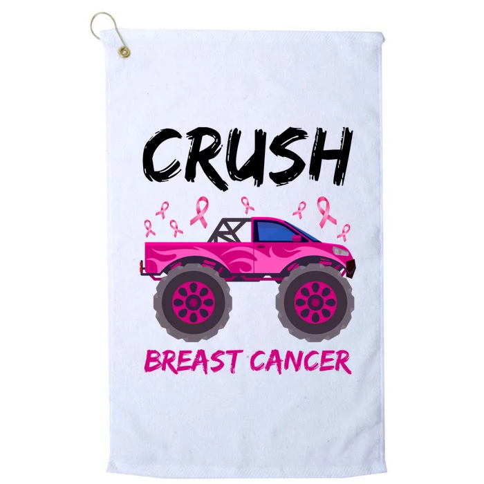 Crush Breast Cancer Awareness Monster Truck Platinum Collection Golf Towel