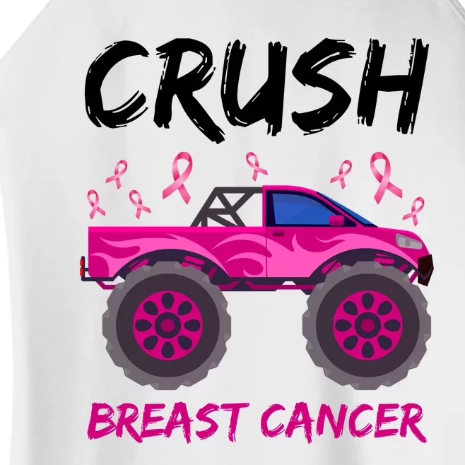 Crush Breast Cancer Awareness Monster Truck Women’s Perfect Tri Rocker Tank