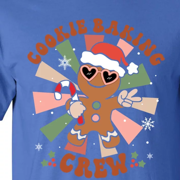 Cookie Baking Crew Groovy Retro Merry Christmas Xmas Gift Tall T-Shirt