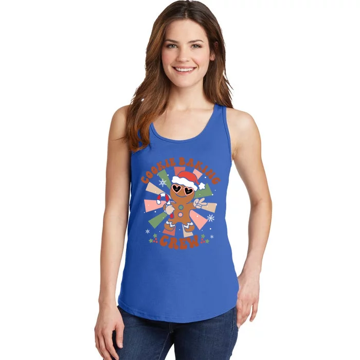 Cookie Baking Crew Groovy Retro Merry Christmas Xmas Gift Ladies Essential Tank