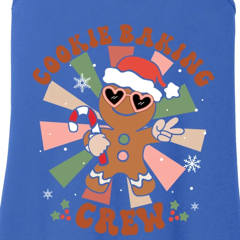 Cookie Baking Crew Groovy Retro Merry Christmas Xmas Gift Ladies Essential Tank