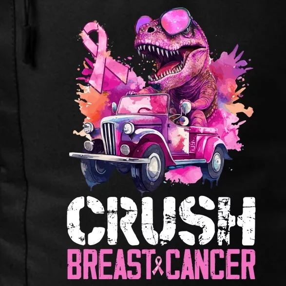 Crush Breast Cancer TRex Dinosaur Daily Commute Backpack