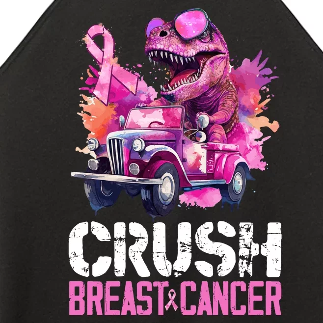 Crush Breast Cancer TRex Dinosaur Women’s Perfect Tri Rocker Tank