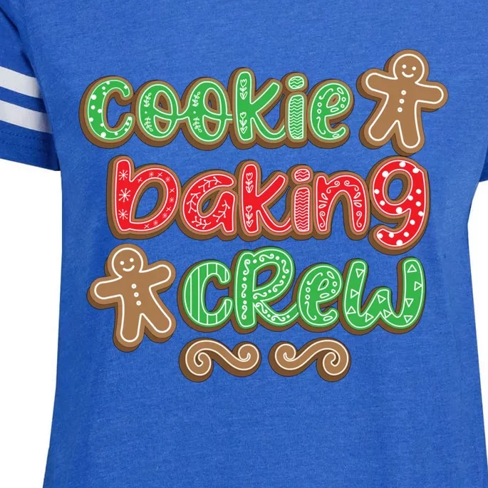 Cookie Baking Crew Christmas Holiday Bakers Gingerbread Gift Cute Gift Enza Ladies Jersey Football T-Shirt