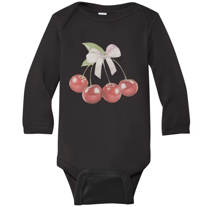 Cherry Baby Baby Long Sleeve Bodysuit