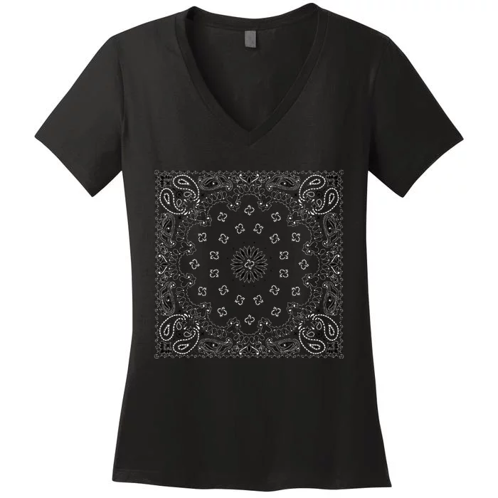 Colorful Bandana Women's V-Neck T-Shirt