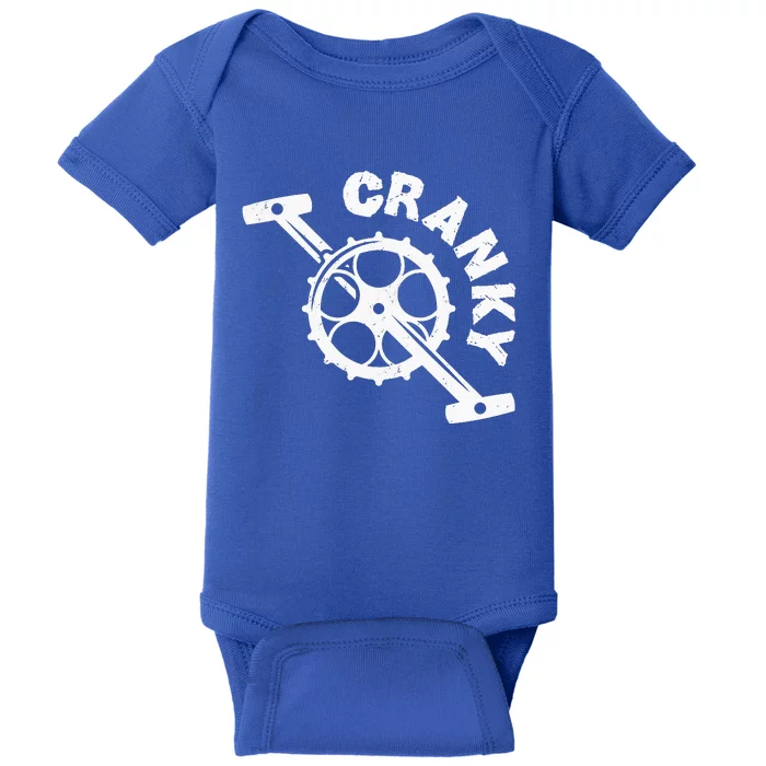 Cranky Bicycle Crank Cool Bike Rider Builder Baby Bodysuit