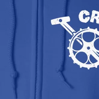 Cranky Bicycle Crank Cool Bike Rider Builder Full Zip Hoodie