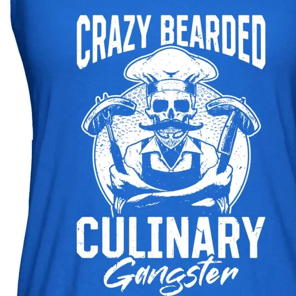 Crazy Bearded Culinary Gangster Culinary Crazy Chef Cook Cool Gift Ladies Essential Flowy Tank