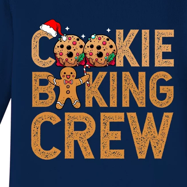 Cookie Baking Crew Santa Christmas Family Xmas Ugly Cookie Gift Baby Long Sleeve Bodysuit