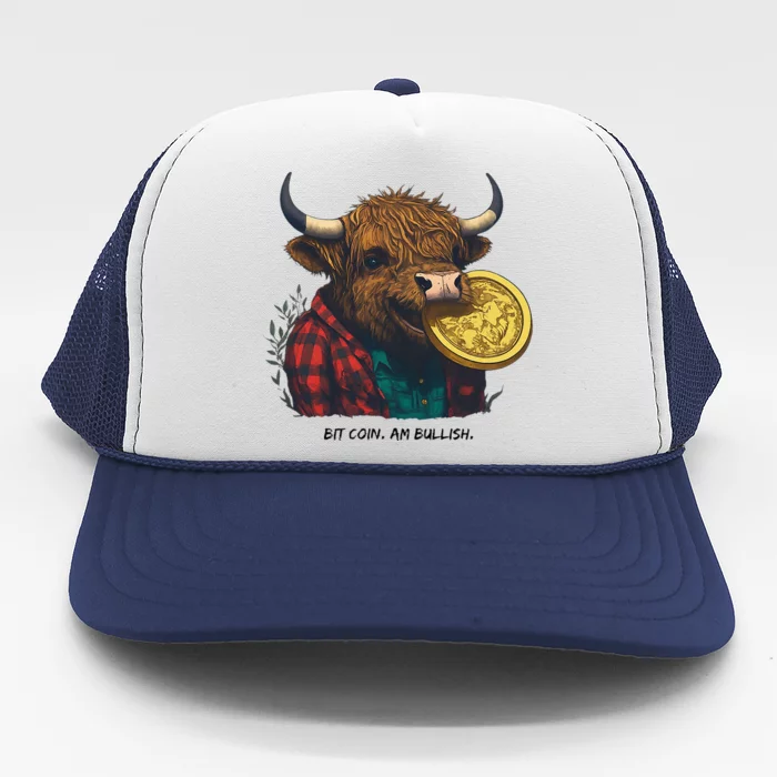 Crypto Bit Coin Am Bullish Cryptocurrency Trucker Hat