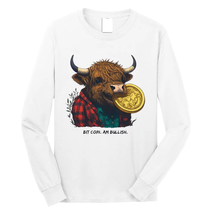 Crypto Bit Coin Am Bullish Cryptocurrency Long Sleeve Shirt