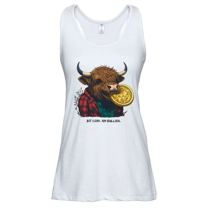 Crypto Bit Coin Am Bullish Cryptocurrency Ladies Essential Flowy Tank