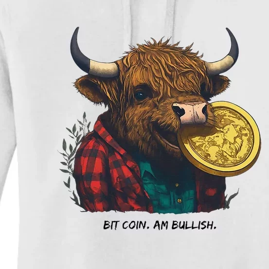 Crypto Bit Coin Am Bullish Cryptocurrency Women's Pullover Hoodie