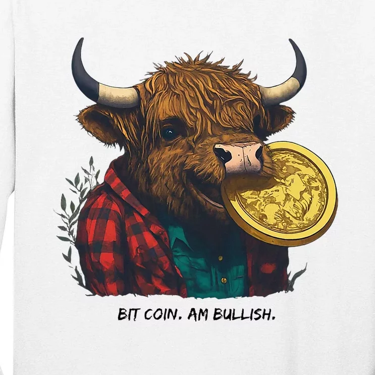 Crypto Bit Coin Am Bullish Cryptocurrency Tall Long Sleeve T-Shirt