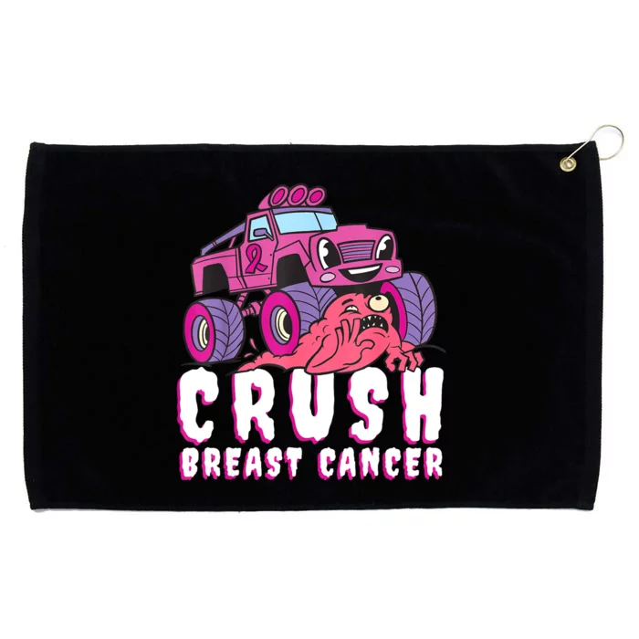 Crush Breast Cancer Awareness Monster Truck October Pink Grommeted Golf Towel