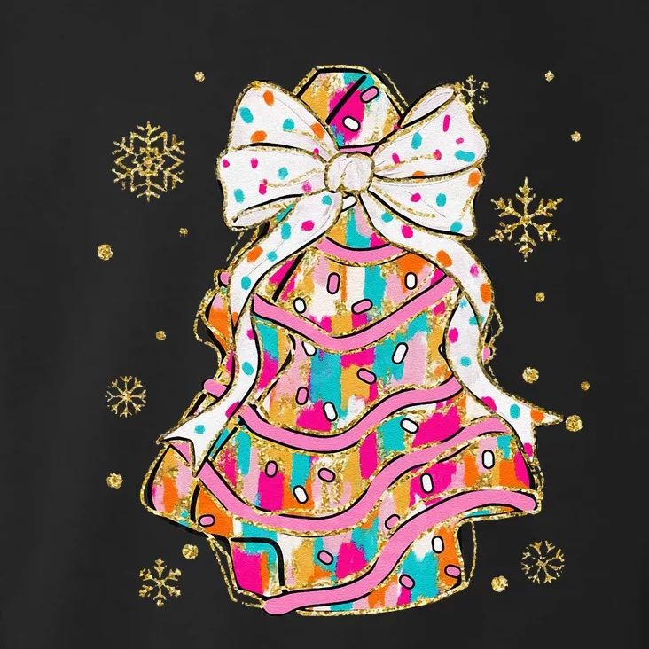 Coquette Bow Christmas Pin.K Floral Xmas Toddler Hoodie