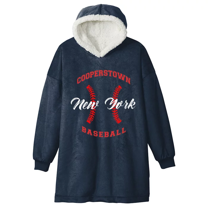 cooperstown baseball Hooded Wearable Blanket