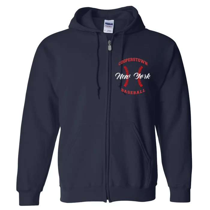 cooperstown baseball Full Zip Hoodie