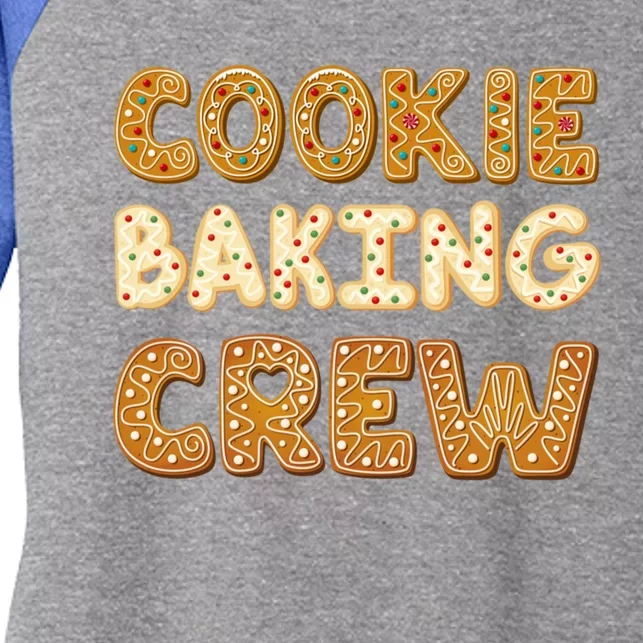 Cookie Baking Crew Iced Gingerbread Cute Family Baking Cute Gift Women's Tri-Blend 3/4-Sleeve Raglan Shirt